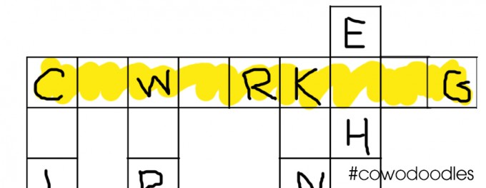 coworking banner designed by Carlos Almansa, #cowodoodles